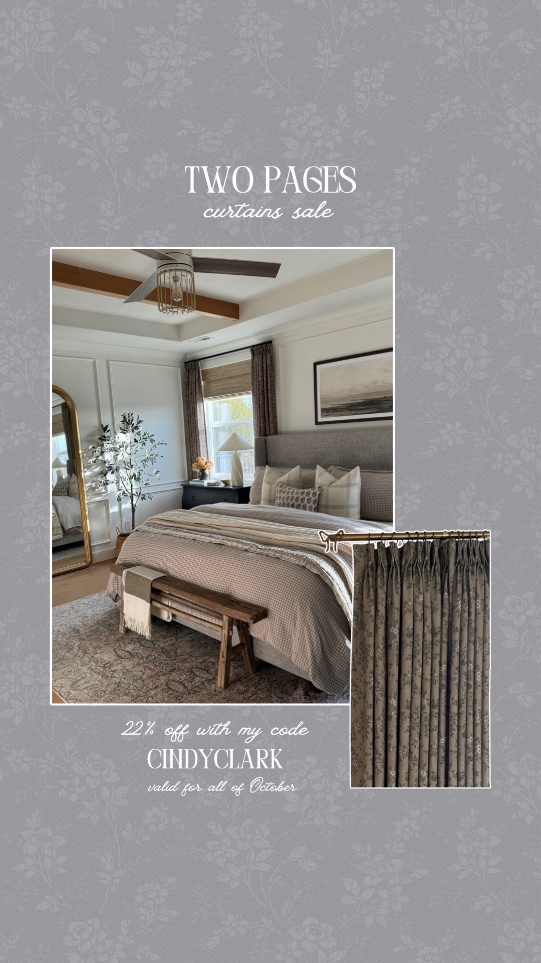 My favorite curtains are on sale 🤎 Use my code CINDYCLARK for 22% off throughout the entire month of October! 🙌🏻

#LTKSaleAlert #LTKHome