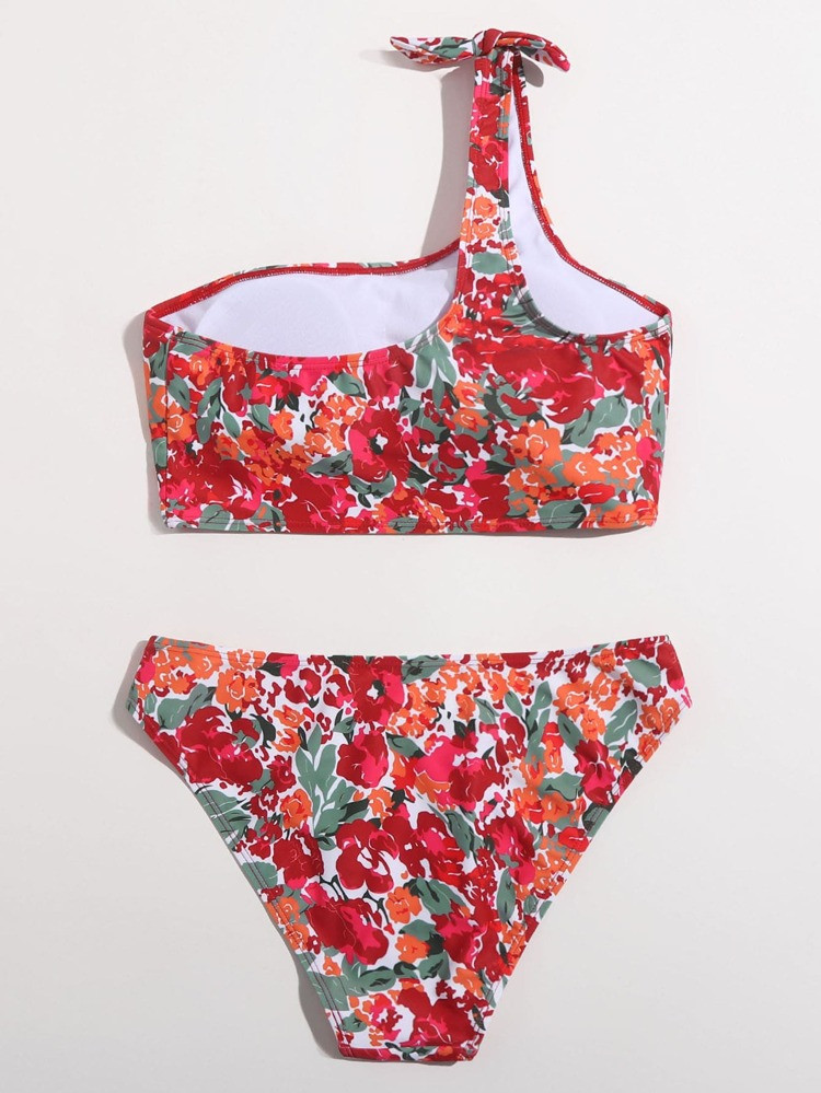 Floral One Shoulder Bikini Swimsuit | SHEIN