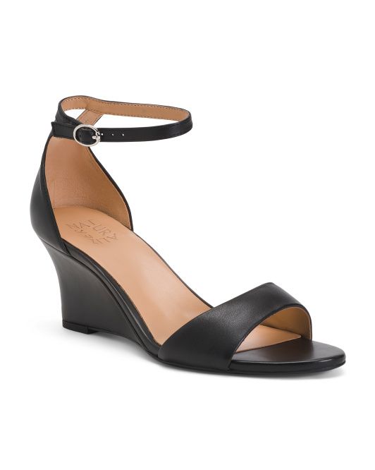 Leather Vera Wedge Sandals | TJ Maxx