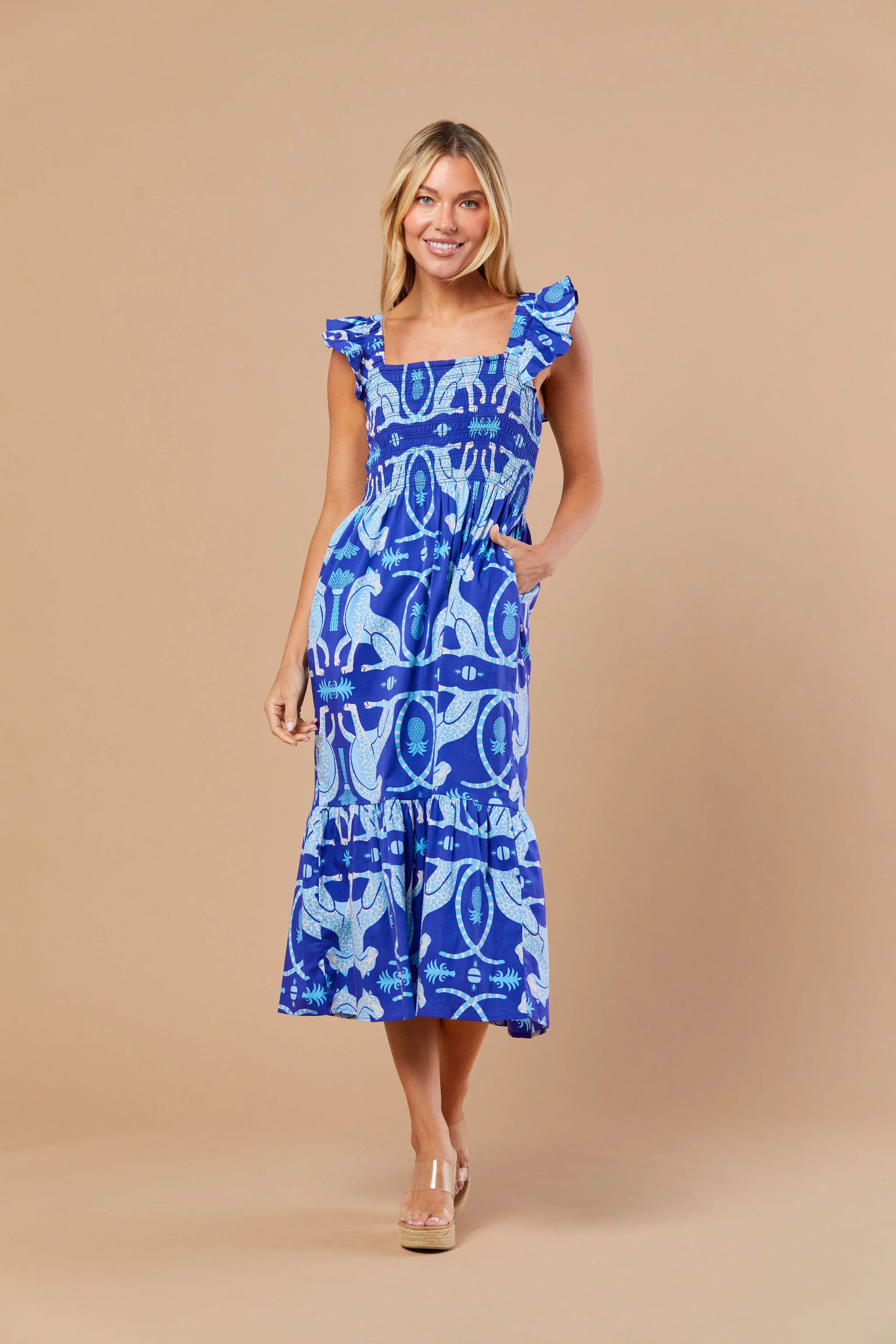 Sheridan French I Resort 2025 I Charlotte Dress in Lapis Prowess | Sheridan French