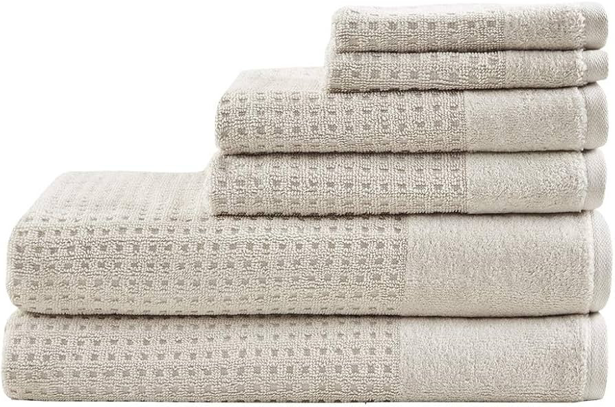 Madison Park Spa Waffle 100% Cotton Luxurious Towel Set, Premium Texture Waffle Weave, Highly Abs... | Amazon (US)