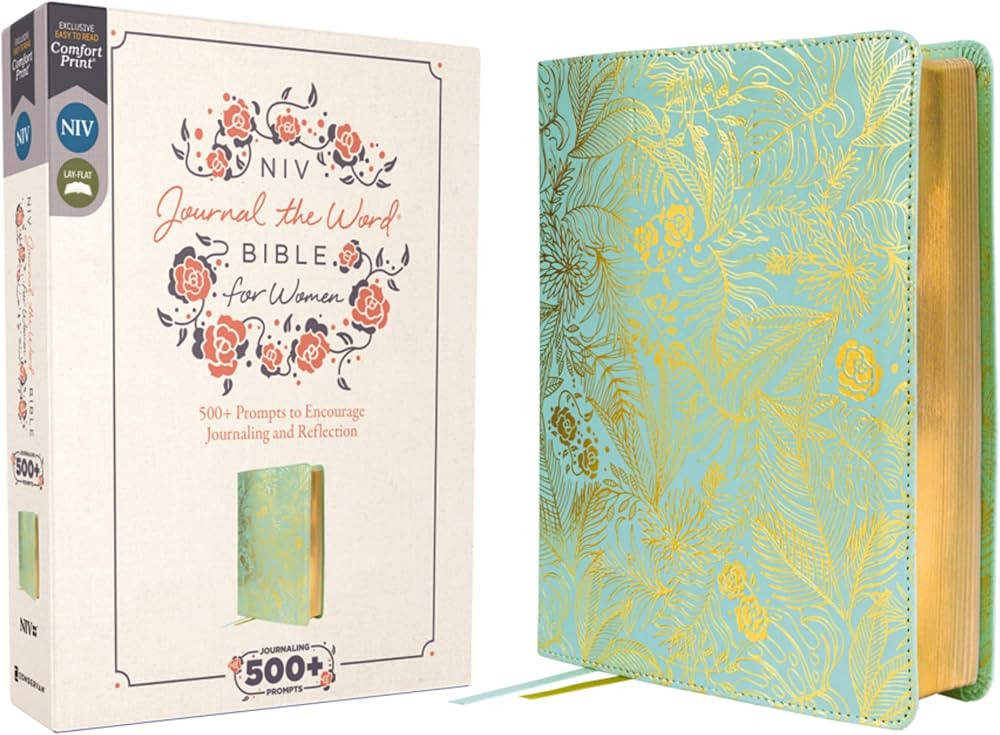 NIV, Journal the Word Bible for Women (Perfect for Note-Taking), Leathersoft, Teal, Red Letter, C... | Amazon (US)
