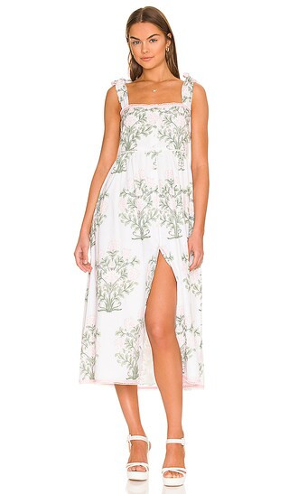 Tie Shoulder Dress in White, Pink & Sage Floral | Revolve Clothing (Global)
