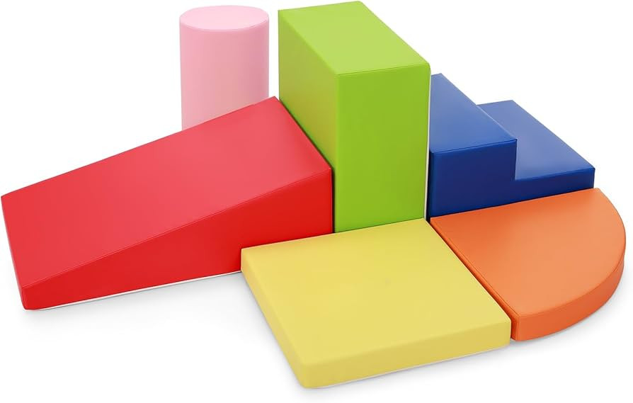 JungleDove 6-Piece Baby Foam Climbing Block Set - Indoor Soft Play Climber for Playtime Fun | Amazon (US)