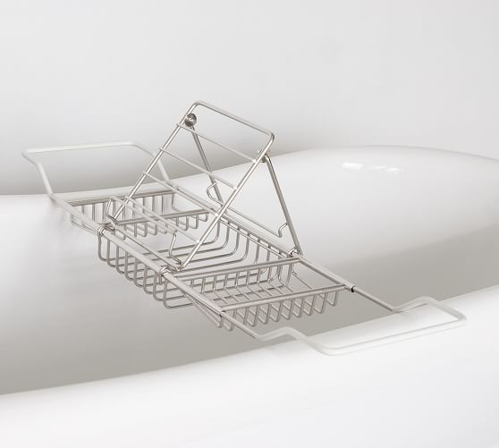 Nia Stainless Steel Bathtub Caddy | Pottery Barn (US)