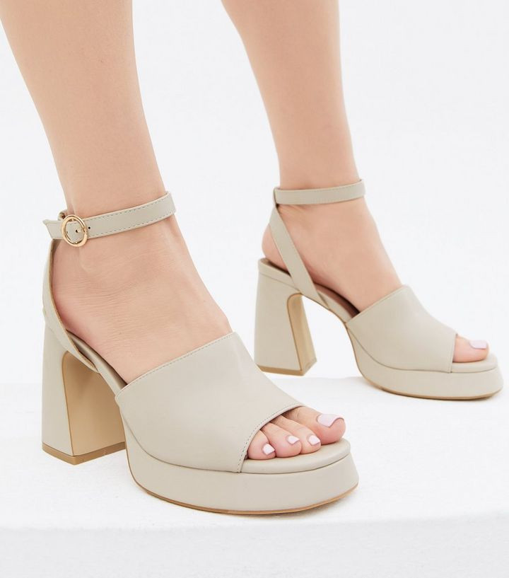 Off White Platform Block Heel Sandals
						
						Add to Saved Items
						Remove from Saved Ite... | New Look (UK)