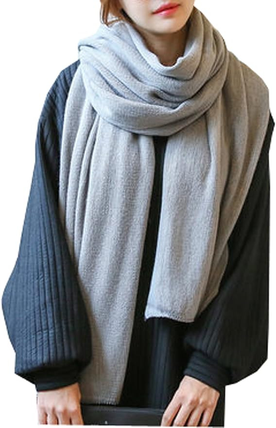 Wander Agio Womens Warm Winter Infinity Scarves Set Blanket Scarf Pure Color | Amazon (US)