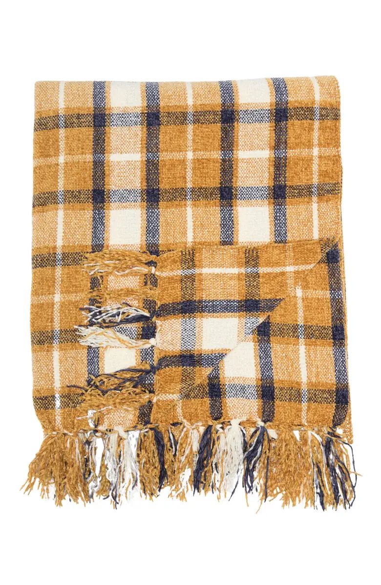 Cornell Plaid Tassel Trim Throw Blanket | Nordstrom Rack