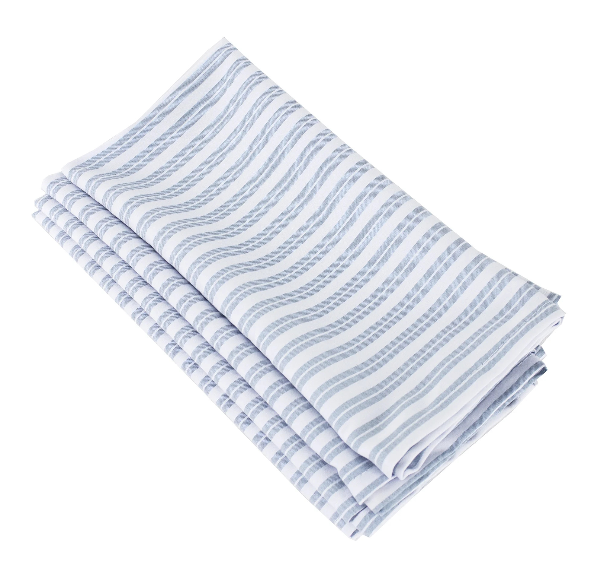 Fennco Styles Classic Striped 20 x 20 Inch Cloth Napkins Set of 4 - Light Blue | Walmart (US)