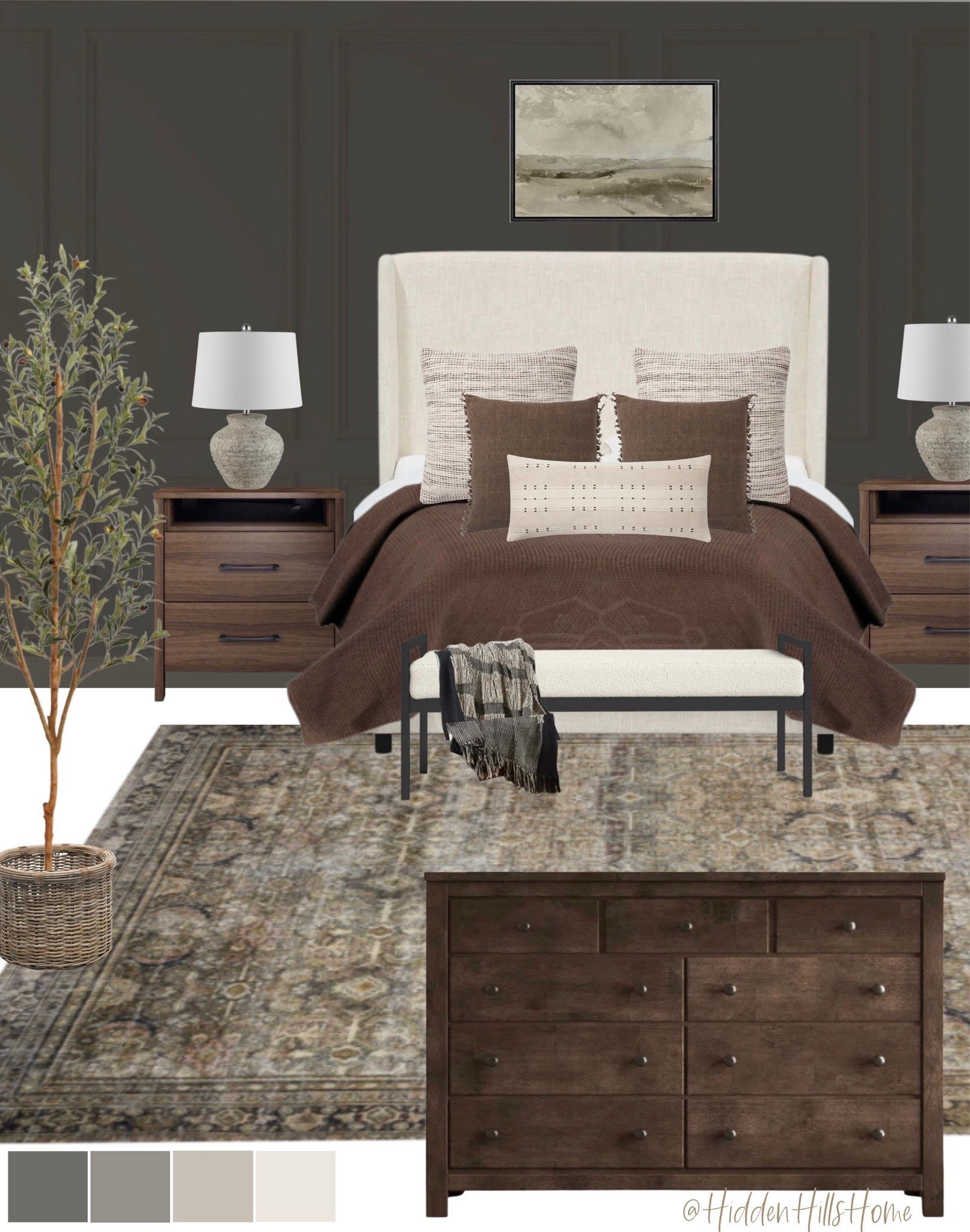 Moody bedroom design inspo, dark green bedroom mood board, modern transitional moody bedroom mood board #bedroom 


#LTKSaleAlert #LTKHome