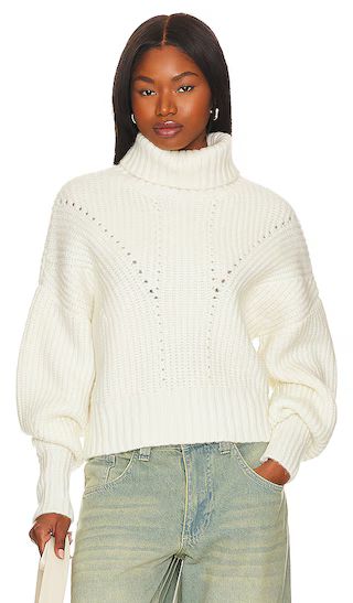 Rogan Cropped Sweater in Egret | Revolve Clothing (Global)