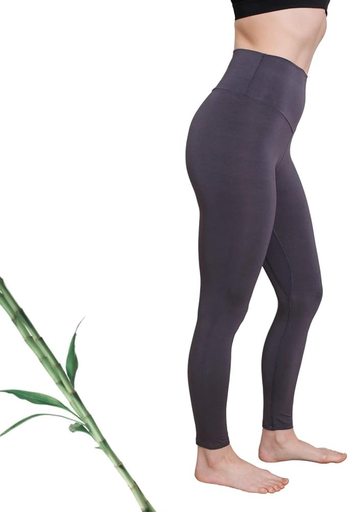 Fenrici 7/8 Leggings for Women High Waist, Bamboo Womens Leggings, Lounge Leggings, 4.5" Wide Wai... | Amazon (US)