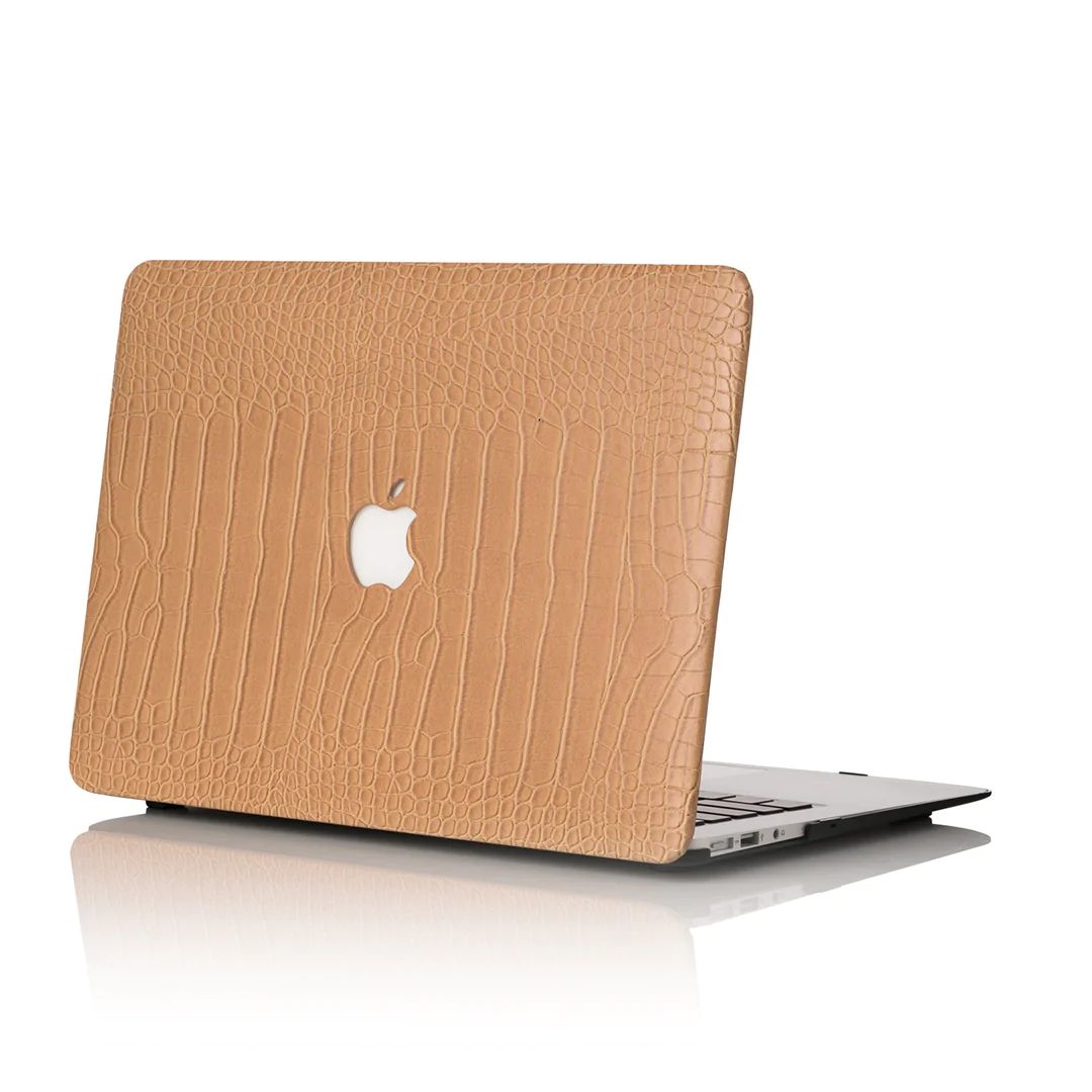 Khaki Faux Crocodile MacBook Case | Chic Geeks