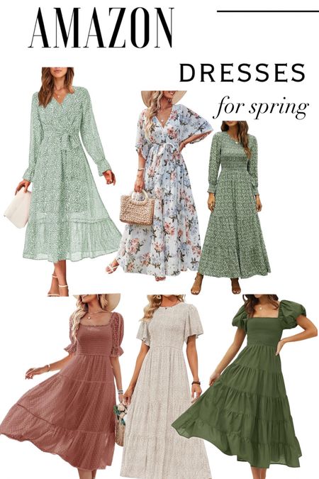 Amazon Spring Dresses! Floral, pastel, lightweight, chiffon, vibrant, floral print, A-line, sundress, ruffles, midi, off-shoulder, wrap, bright colors, lace, bohemian.

#LTKwedding #LTKstyletip #LTKfindsunder100