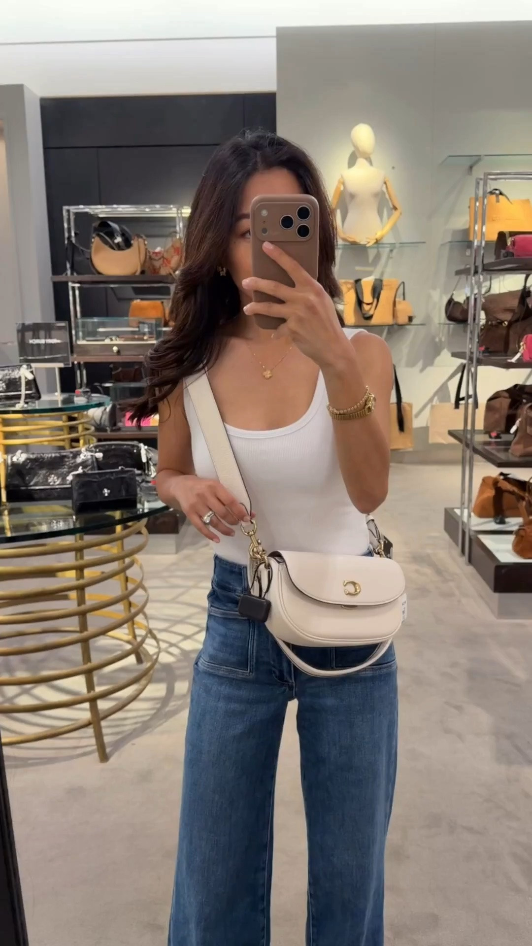 Versatile Nsale handbag
• Coach pebbled leather bag both straps fully detachable. I have the crossbody strap on shorter than the shortest hole here. 
• Paige Anessa crop jeans 24 older wash 
• Abercrombie built in bra tank top XS, fyi for the white color the built in bra part is a little see through 

Nordstrom anniversary sale, handbag, petite friendly items

#LTKPetite #LTKSaleAlert #LTKmomlife