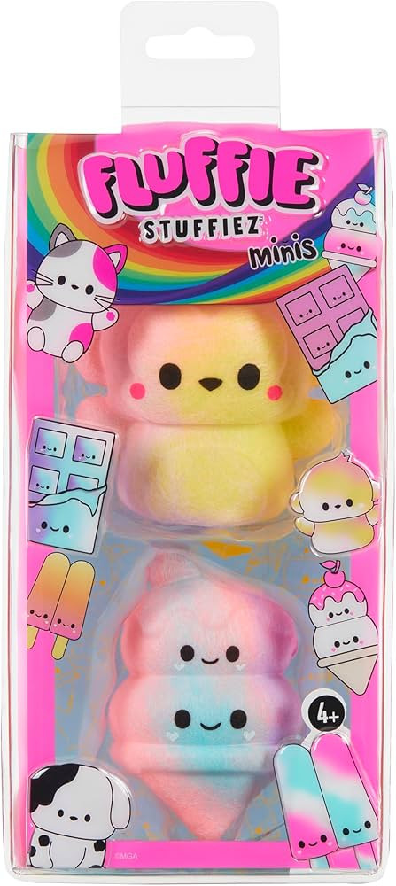 Fluffie Stuffiez Monkey & Ice Cream Cone Minis Collectible Feature Plush - Surprise Reveal Unboxi... | Amazon (US)