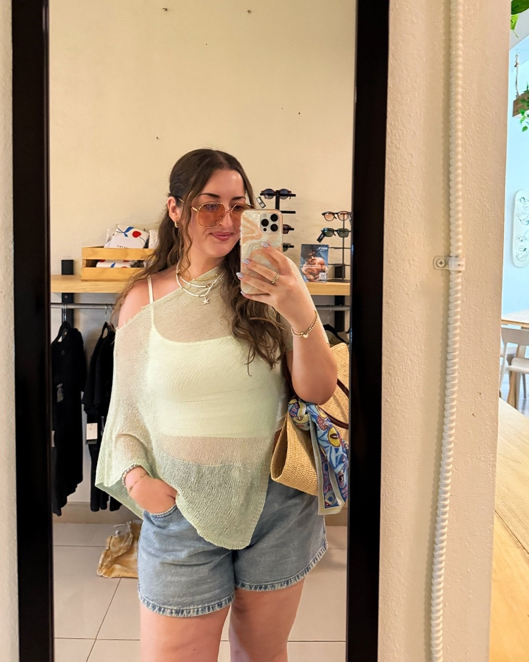 Summer outfit / poncho + shorts / jean shorts / beach outfits / travel outfit 

Sizing: L in tank & shorts 

#LTKtravel #LTKmidsize #LTKsummer