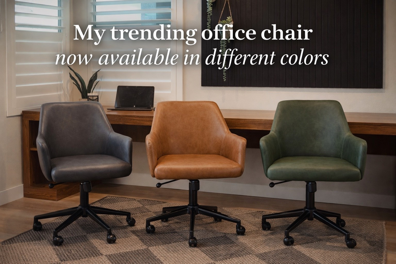 I didn’t expect to love this office chair as much as I do… but it’s giving high-end designer vibes without the designer price. 🤎

Now available in multiple colors — charcoal, chestnut, and olive.

Perfect for a cozy home office refresh.
Comment CHAIR for the link.


#LTKdayinmylife #LTKSaleAlert #LTKHome