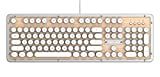 Azio Retro Classic USB (Maple)- Wired Backlit Vintage Maple Wood Mechanical Keyboard for PC (MK-RETR | Amazon (US)