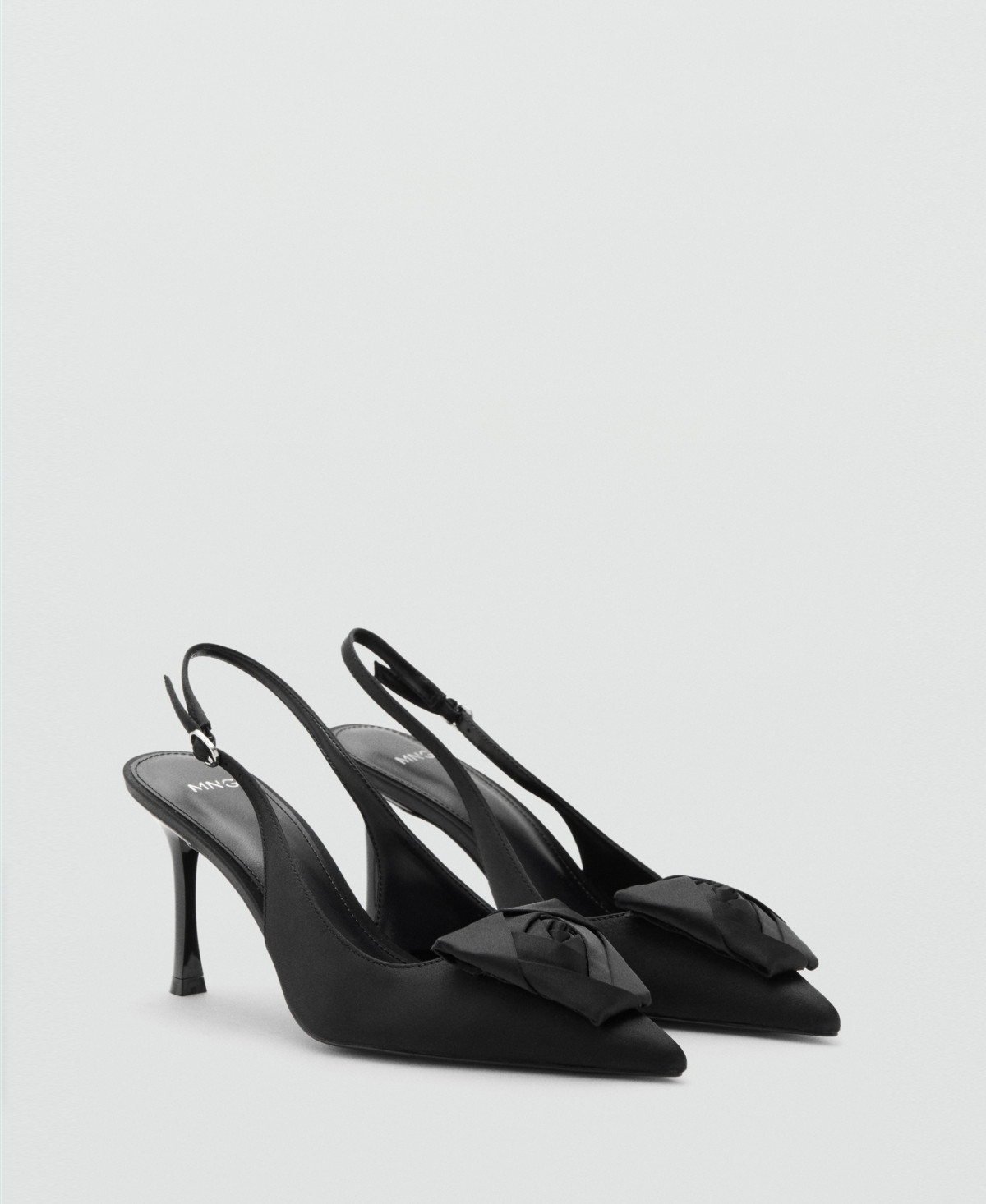 Mango Women's Satin Floral Shoes - Black | Macy's