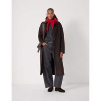 HUSH Pure Wool Leopard Print Double Faced Coat Brown Mix | Marks & Spencer (UK)