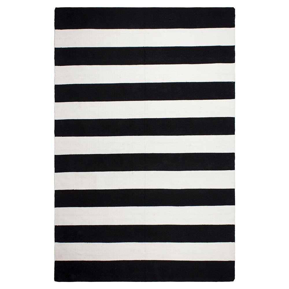 Nantucket Patio Rug Black And White 2' x 3' - Fab Habitat, Adult Unisex, Size: 2'X3', White Black | Target