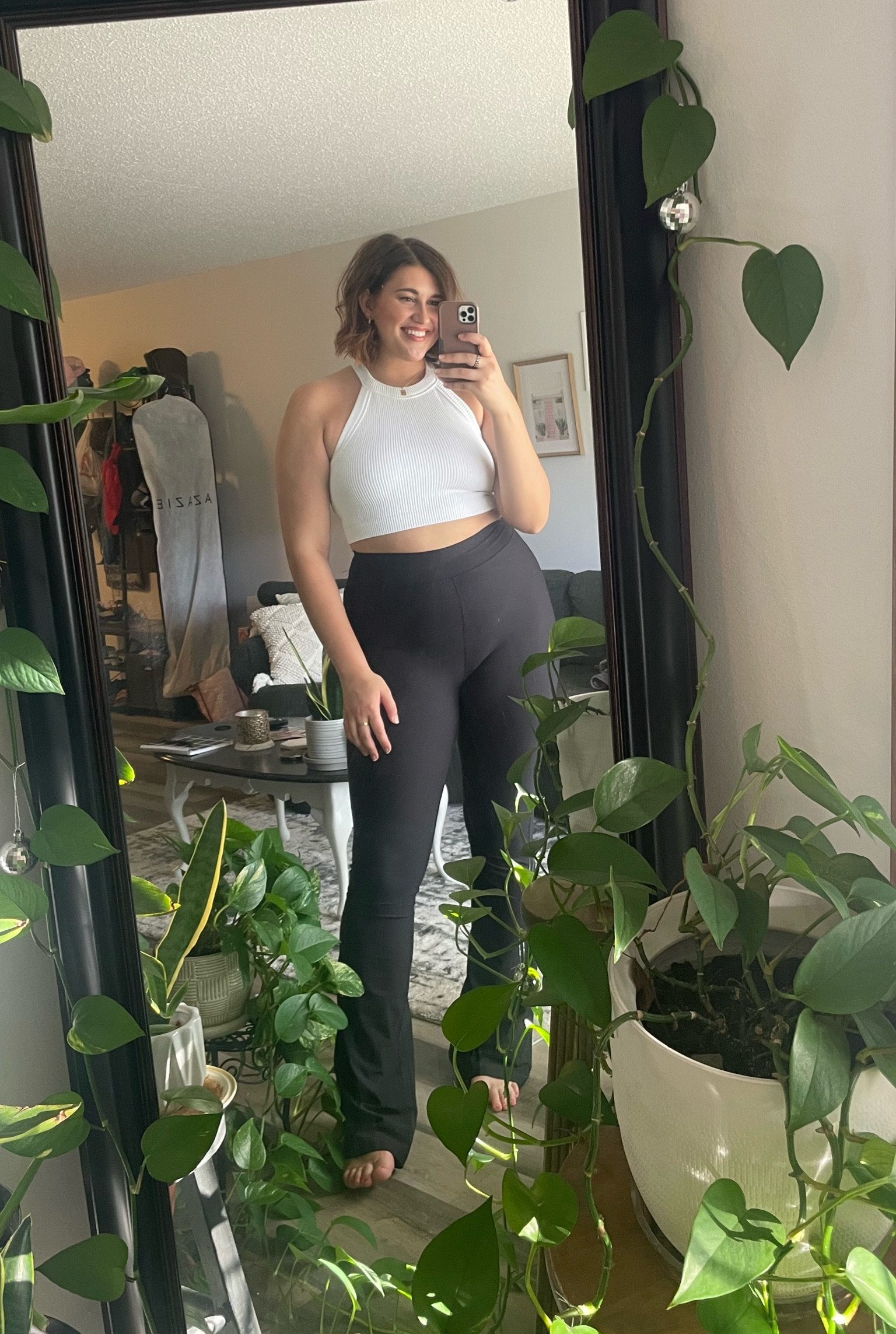 A comfy Saturday at home outfit 🤍🖤  both are on sale now!! #onsale #athleisure 

#LTKsalealert #LTKmidsize #LTKfindsunder50