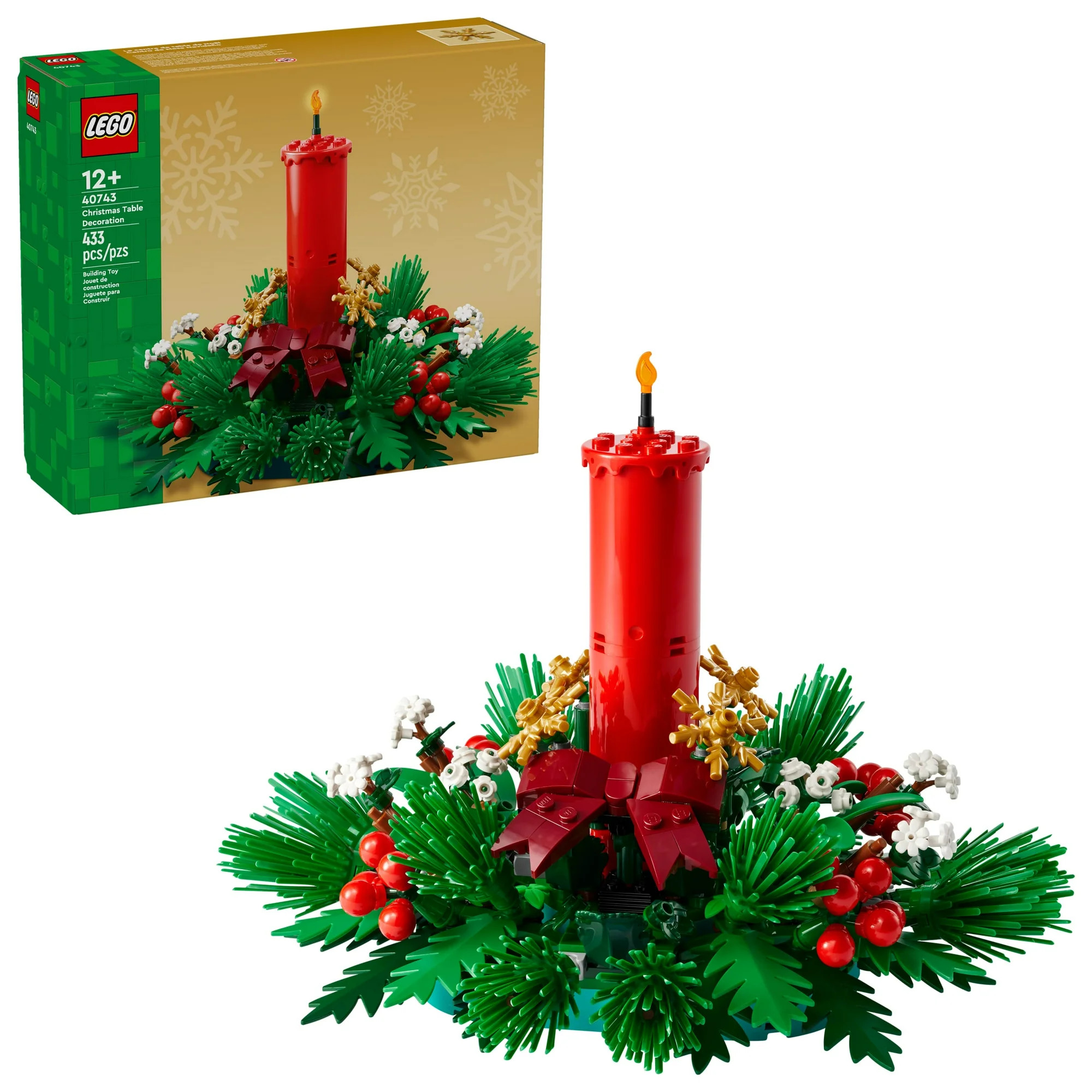 LEGO Christmas Table Decoration Building Toy for Kids - Brick-Built Holiday Centerpiece & Festive... | Walmart (US)