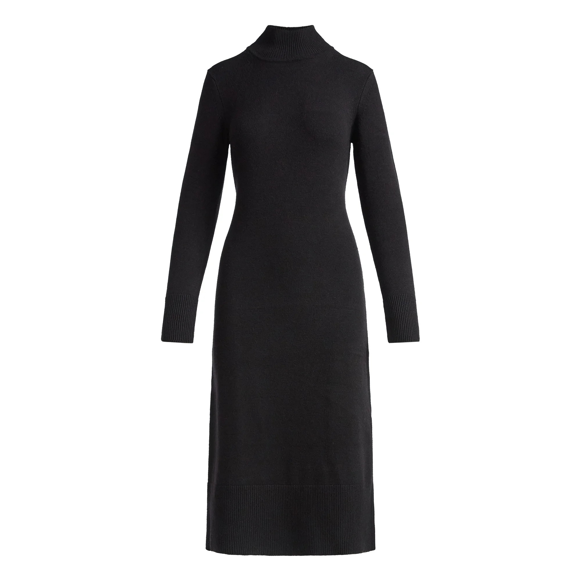 Free Assembly Women's Turtleneck Sweater Midi Dress with Long Sleeves, Sizes XS-XXL - Walmart.com | Walmart (US)