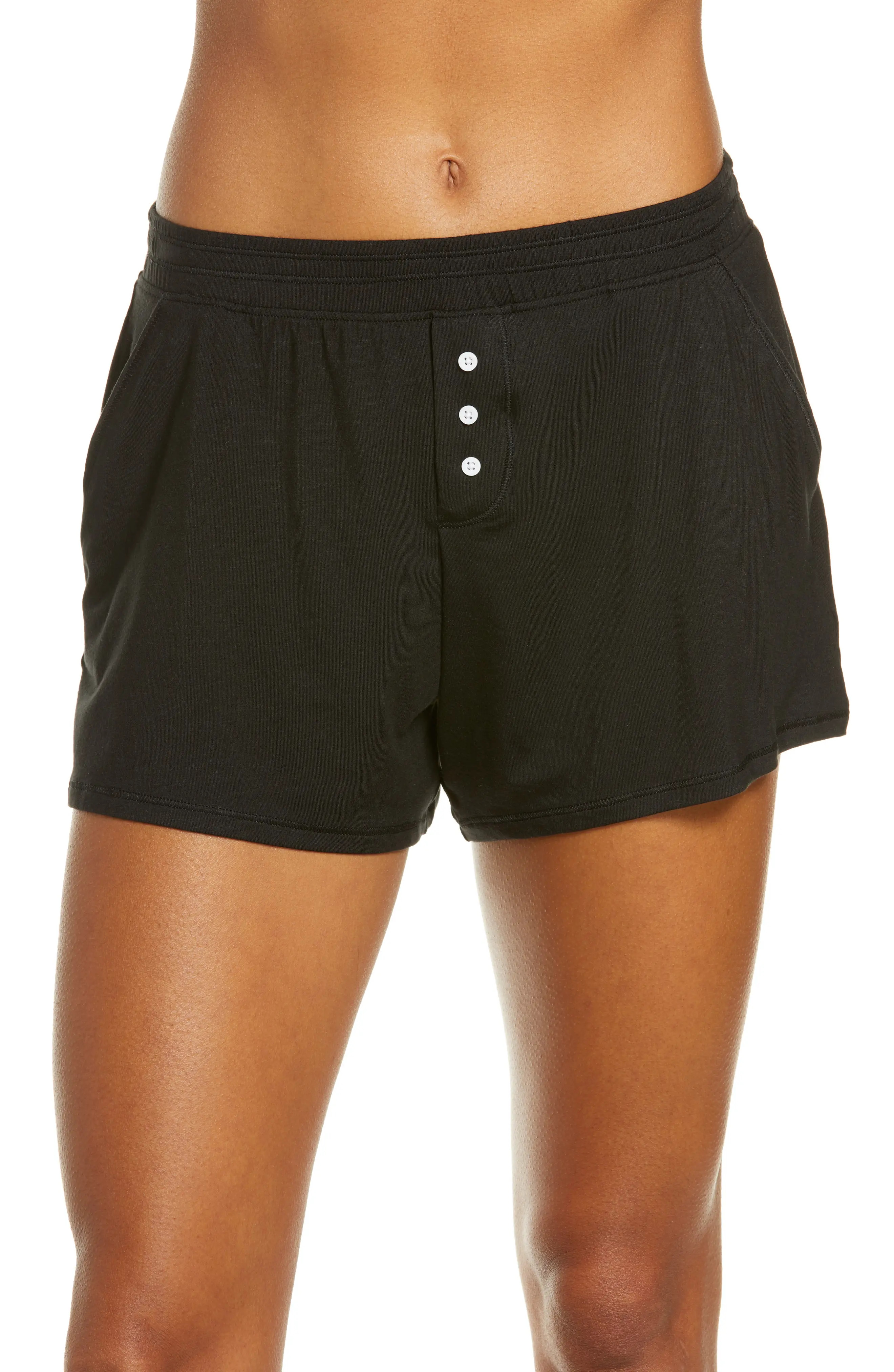 Women's Thinx Period Sleep Shorts, Size X-Large - Black | Nordstrom