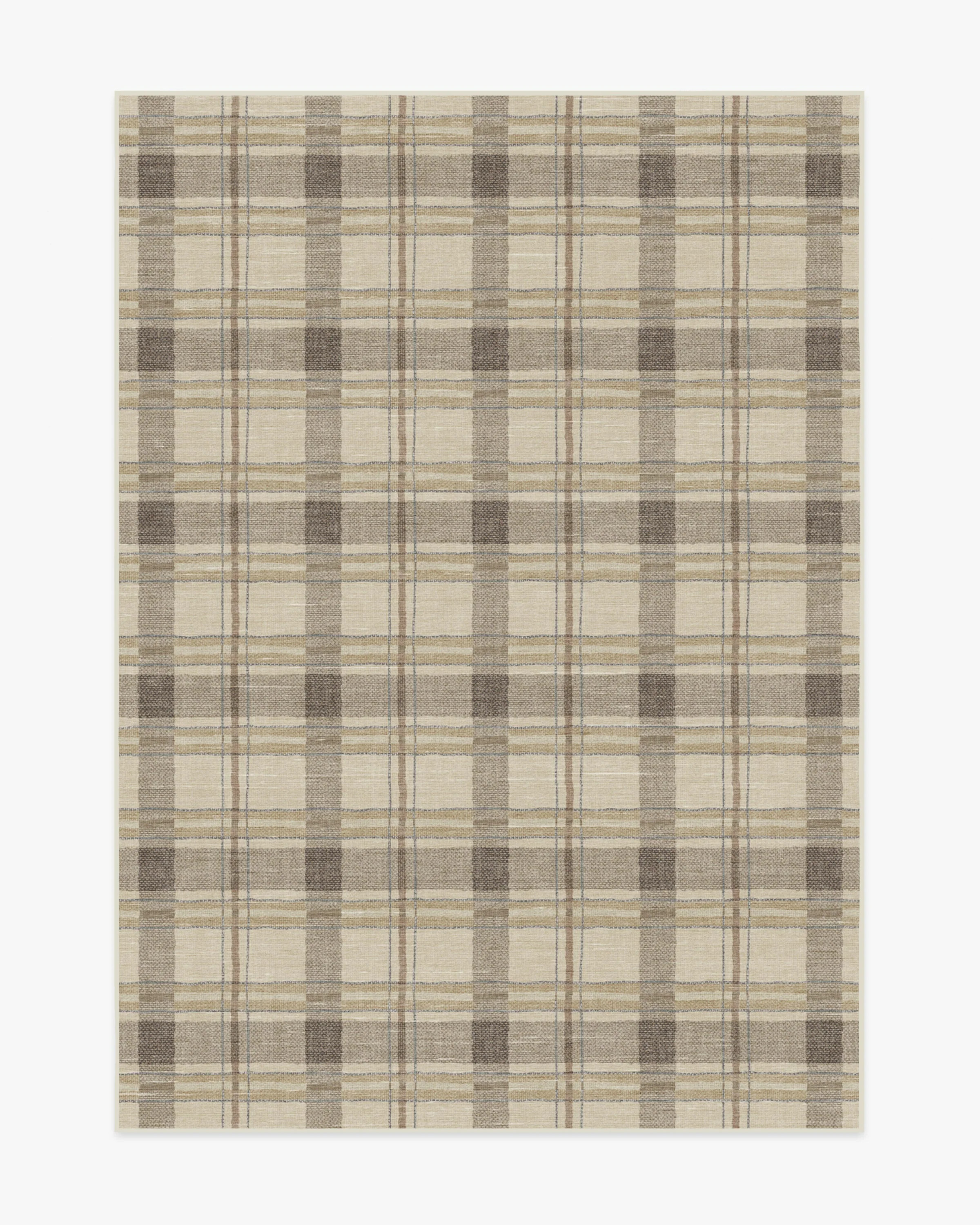 Piper Plaid Neutral Rug | Ruggable | Ruggable