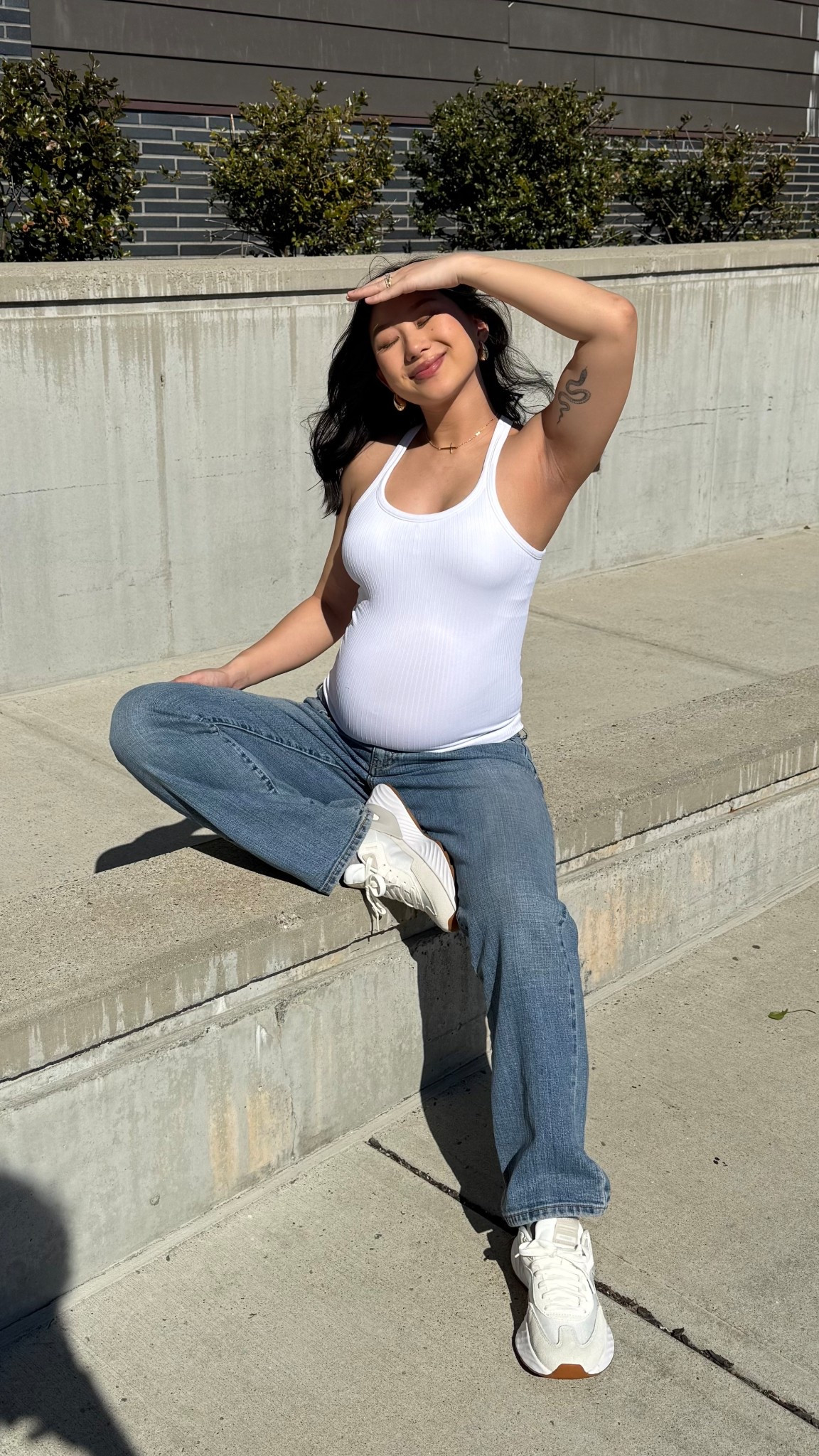 Ribbed Tank: size S
Sneakers: true to size

Outfit idea, ootd, casual outfit, maternity style, low rise jeans, bump fashion, pregnant outfit 

#LTKootd #LTKmomlife #LTKBump