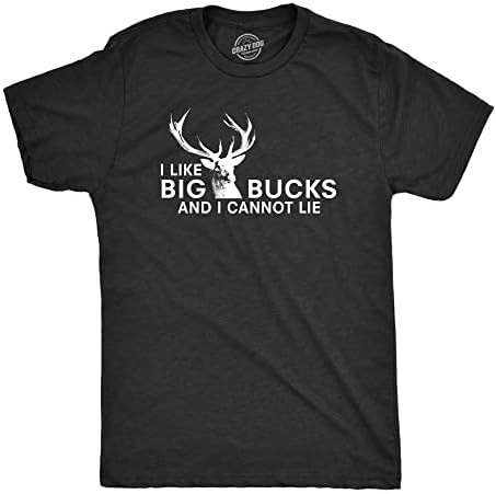 Crazy Dog Mens I Like Big Bucks and I Cannot Lie T Shirt Funny Hunting Tee | Amazon (US)