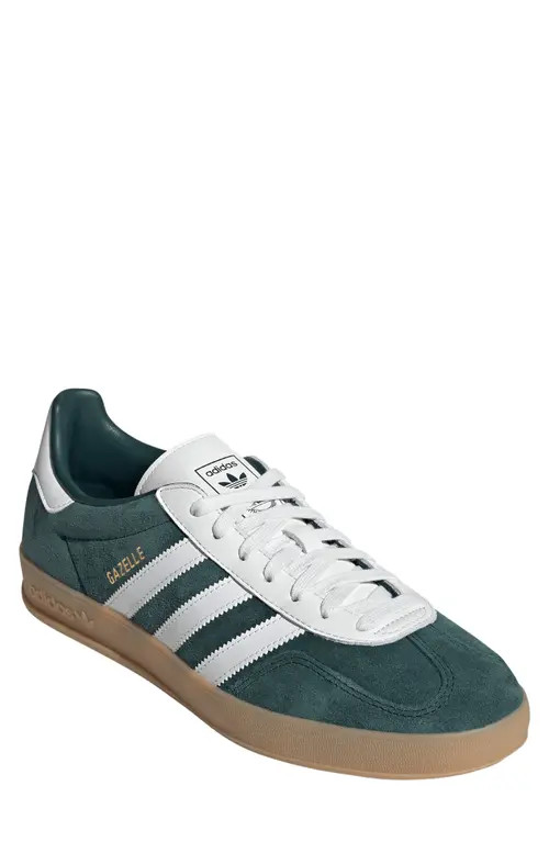 adidas Gender Inclusive Gazelle Indoor Sneaker in Aurora Ivy/core White/gum 3 at Nordstrom, Size 6 | Nordstrom