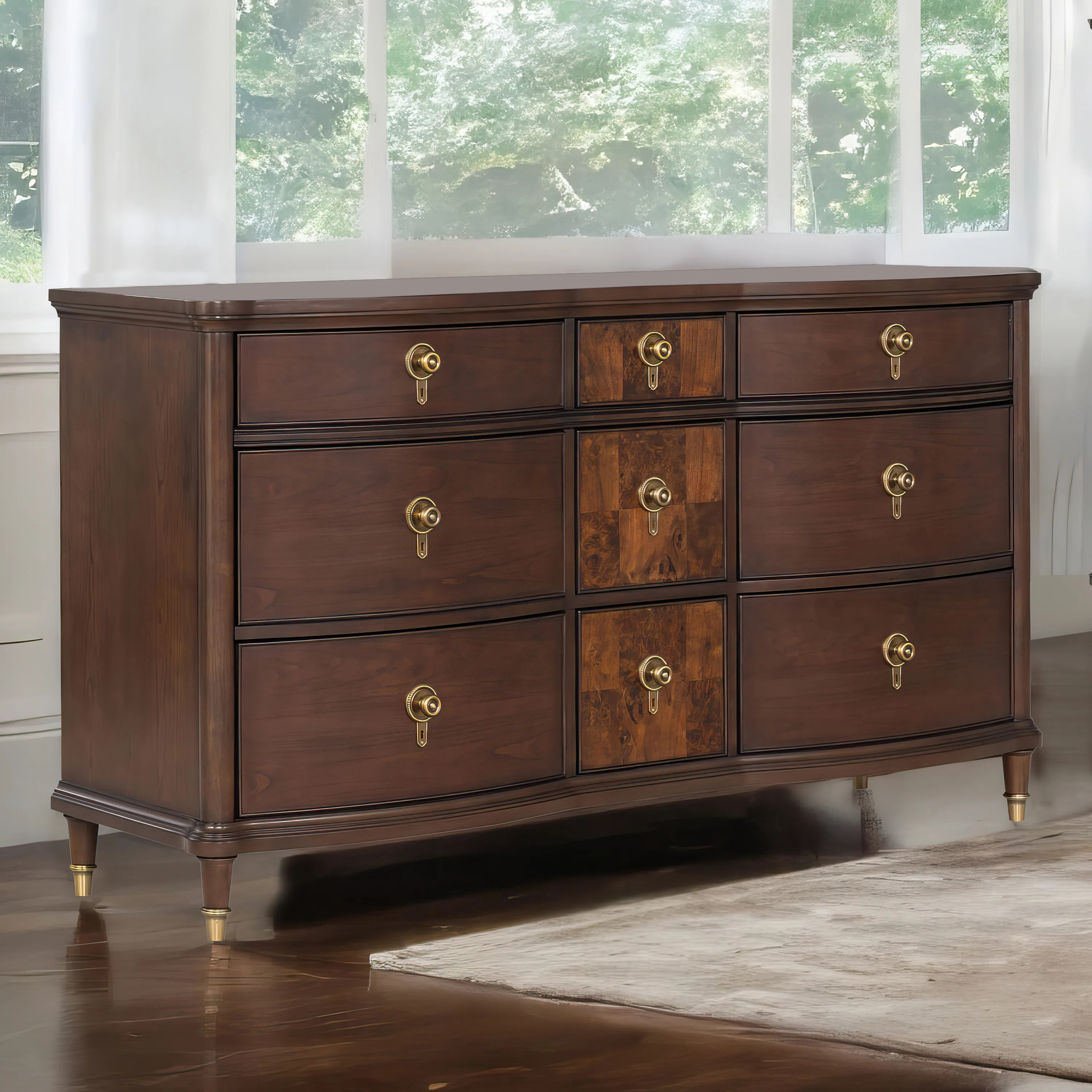 Moscote 9-Drawer Dresser With Felt-Lined Top Drawers | Wayfair North America