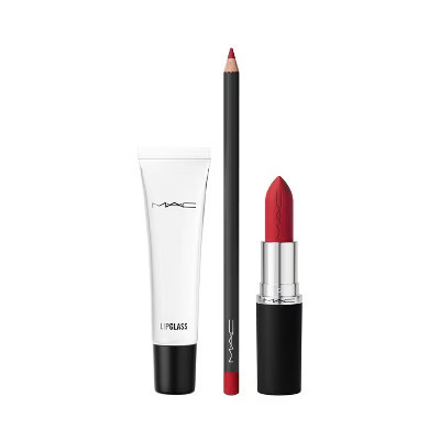 MAC Claim To Fame Lip Trio Gift Set - Ruby Woo - 0.65oz - Ulta Beauty | Target