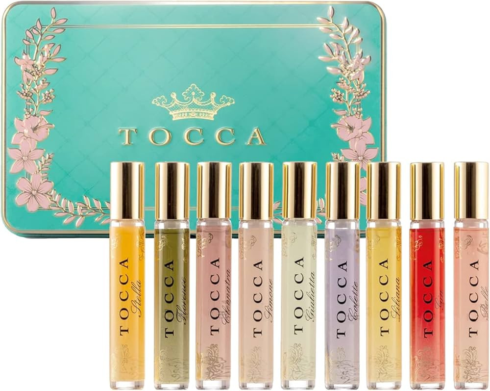 Tocca Luxury Fragrance Wardrobe - Set of 9 Travel Size Women's Perfumes in Giftable Tin Case ($10... | Amazon (US)