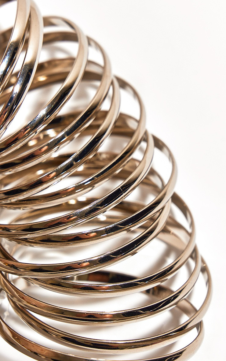 Silver Simple Bangle Multipack | PrettyLittleThing UK