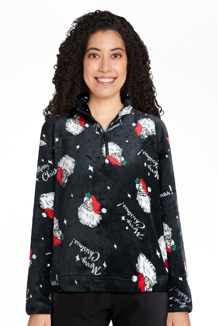 No Boundaries Top de Felpa con Cuello Falso y Manga Larga con Zíper de 1/4 para Mujer | Walmart (US)