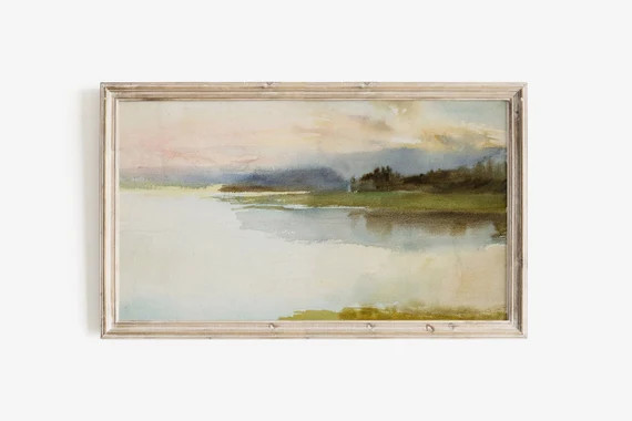 EVENING  Samsung Frame TV Art Vintage  Seascape Painting  - Etsy | Etsy (US)