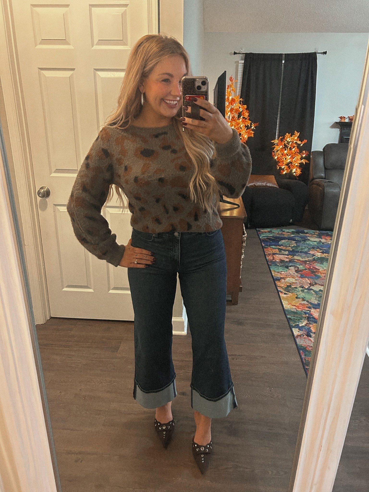 Obsessed with this outfit from Walmart! 😍 Wearing a medium sweater and size 8 jeans! 

#LTKSeasonal #LTKStyleTip #LTKMidsize