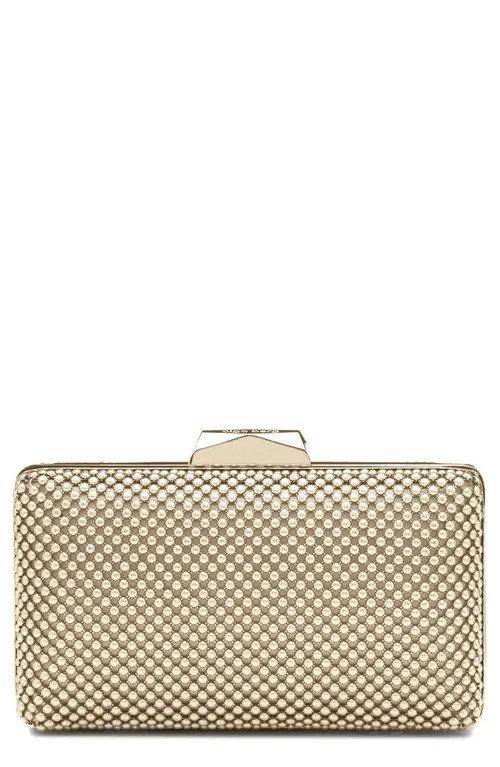 Olga Berg Natasha Mesh Clutch in Gold at Nordstrom | Nordstrom