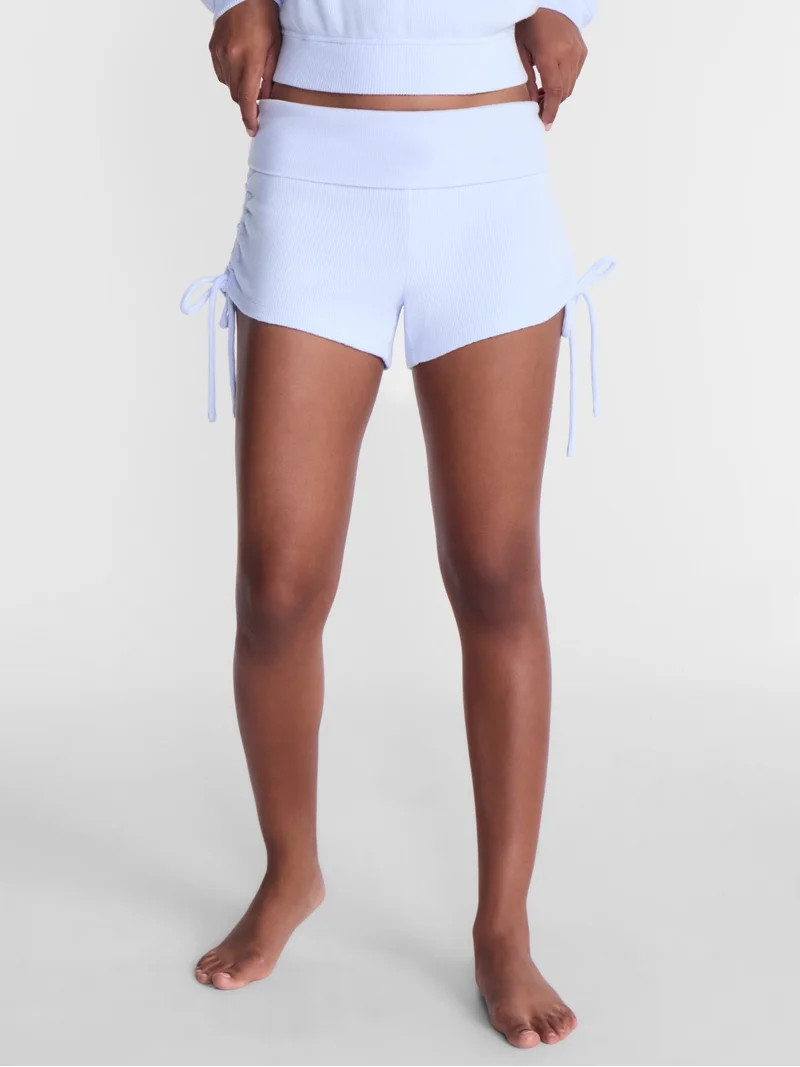 No Boundaries Waffle Knit Sleep Shorts, 2.5'' Inseam, Women\u2019s and Women's Plus XS-2X | Walmart (US)
