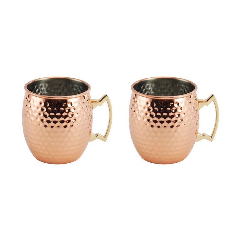 BarCraft Copper Plated Moscow Mule Mug, 18- ounces set of Two | Walmart (US)