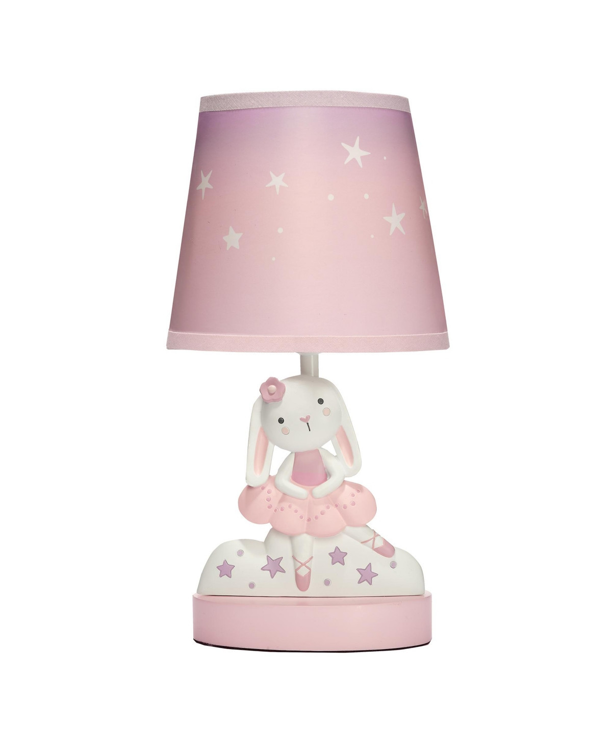 Bedtime Originals Tiny Dancer Bunny & Stars Pink Nursery Lamp with Shade & Bulb - Pink | Macy's