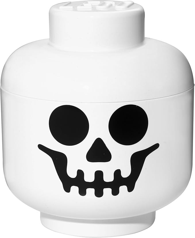 Lego Small Storage Head, White, Skeleton Face | Amazon (US)