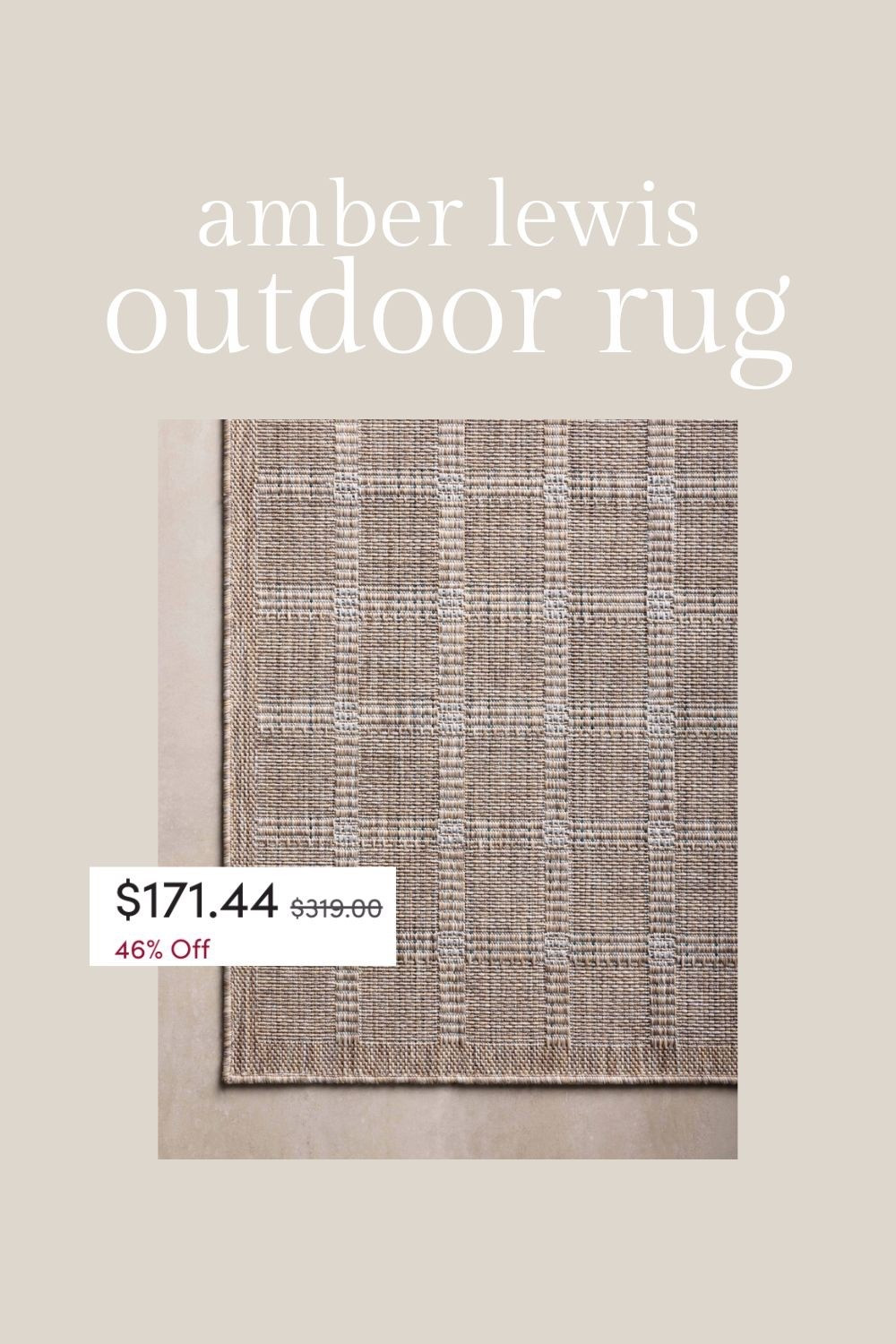 Love this neutral outdoor rug and it’s on major sale! Amber Lewis x Loloi. Outdoor rug. Patio. 

#LTKHome #LTKSaleAlert #LTKSeasonal
