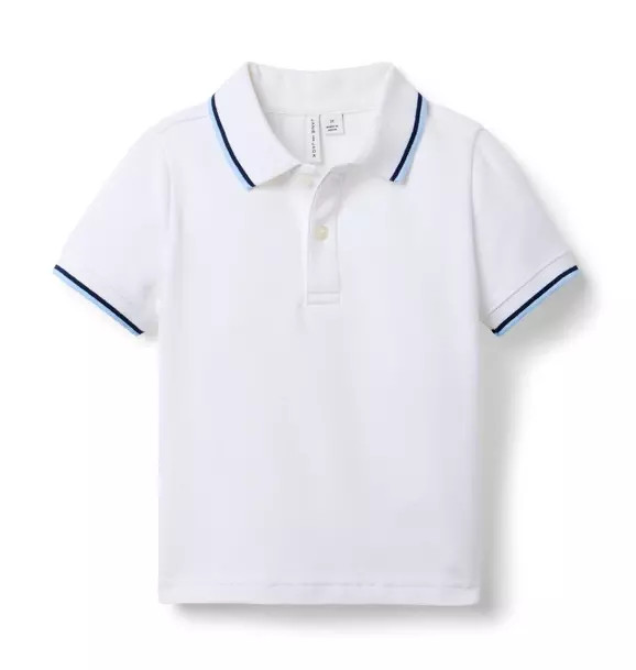The Stripe Trim Polo | Janie and Jack
