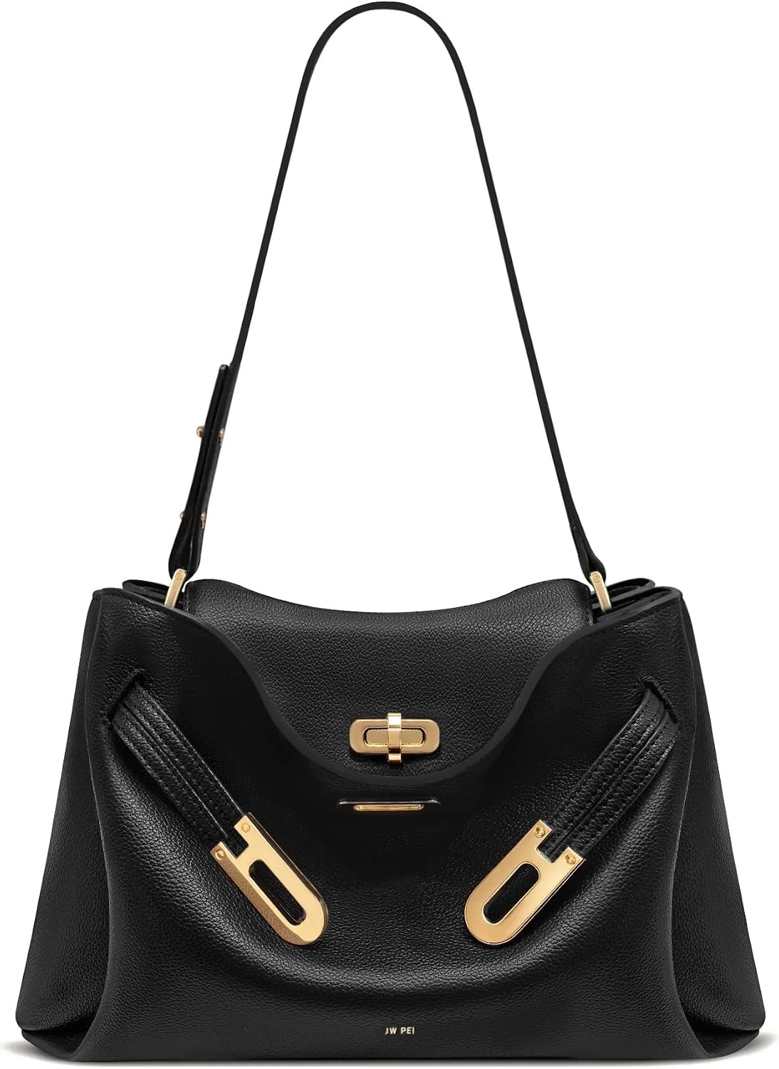 JW PEI Women's Rhea Pebbled Double Buckle Shoulder Bag | Amazon (US)
