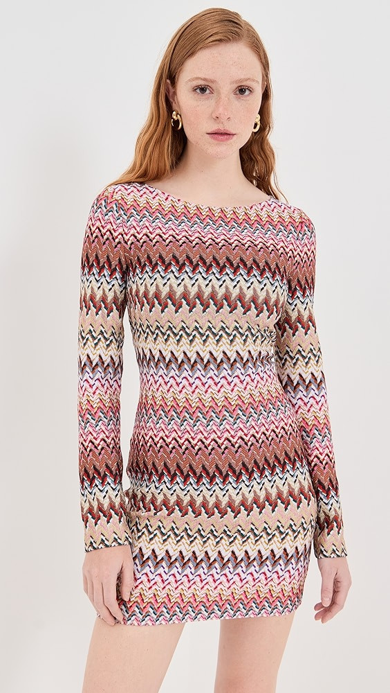 Mini Dress with Zigzag Pattern | Shopbop